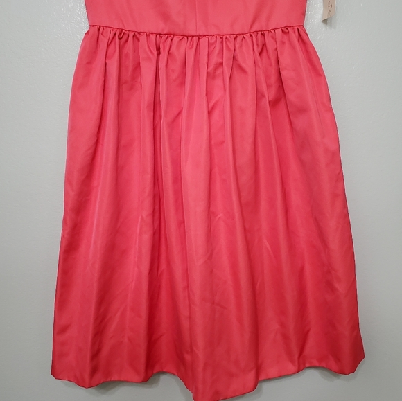 Lela Rose Slit Front Full Skirt Peony Peplum Dress - Picture 6 of 8